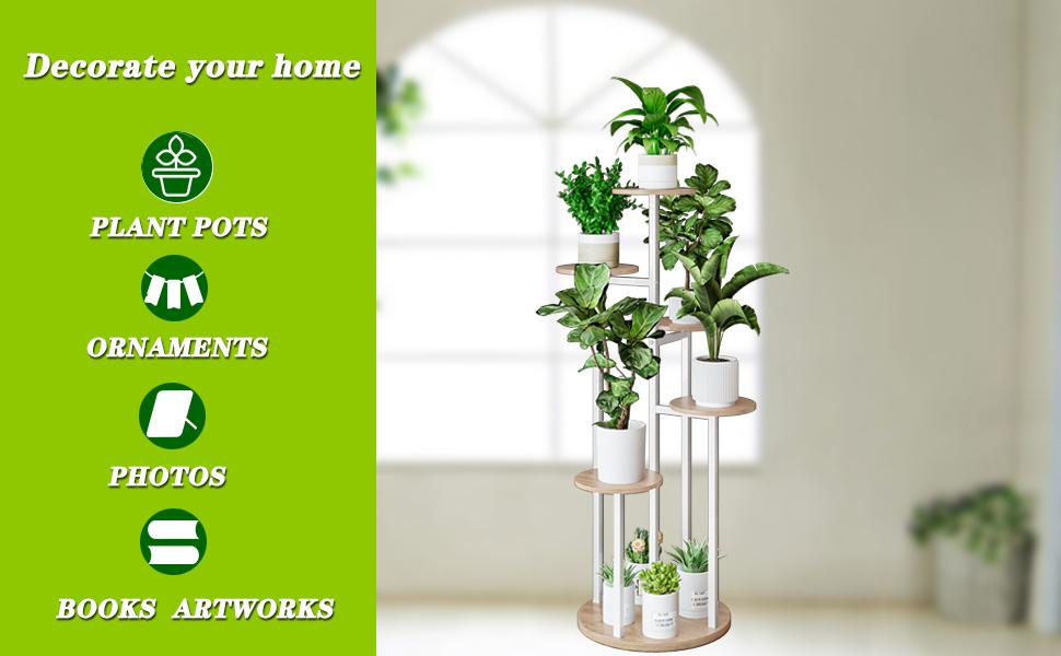 Plant Stand Indoor 6 Tier 9 Potted Multiple Flower Pot Holder for Patio Garden Balcony Living Room Corner Deals For You Days Decorative Design
