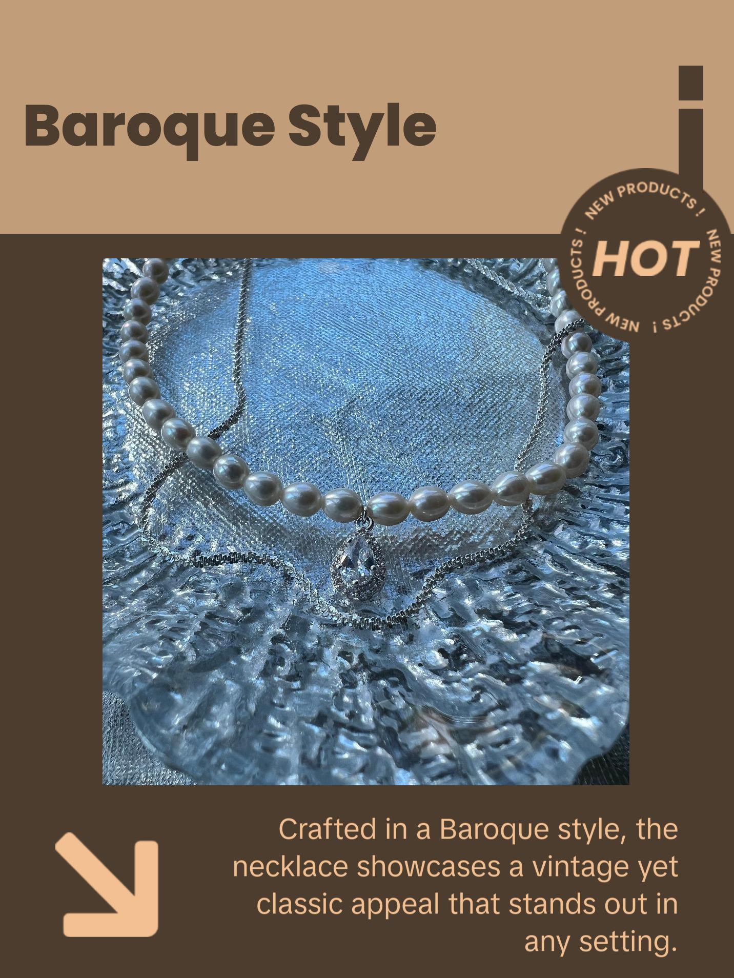 Pearl Choker with Charm, Double Layer Necklace, Freshwater Pearl Necklace, 2 Ways Necklace, Silver chain Teardrop Cz Pendant Pearl Necklace Pearl Choker with Charm, Double Layer Necklace, Freshwater Pearl Necklace, 2 Ways Necklace, Silver chain Teardrop Cz Pendant Pearl Necklace