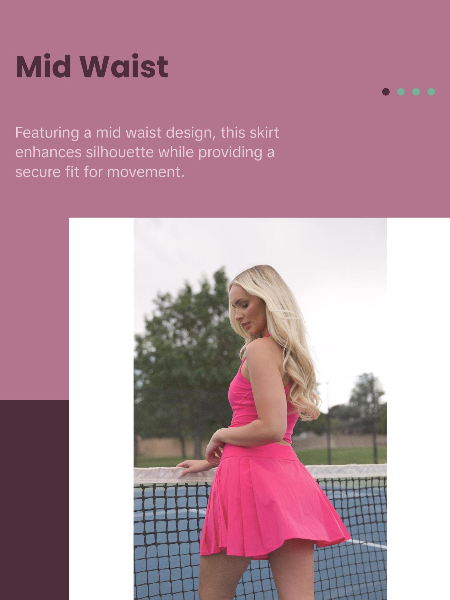 Pleated Tennis Skirt - Pink