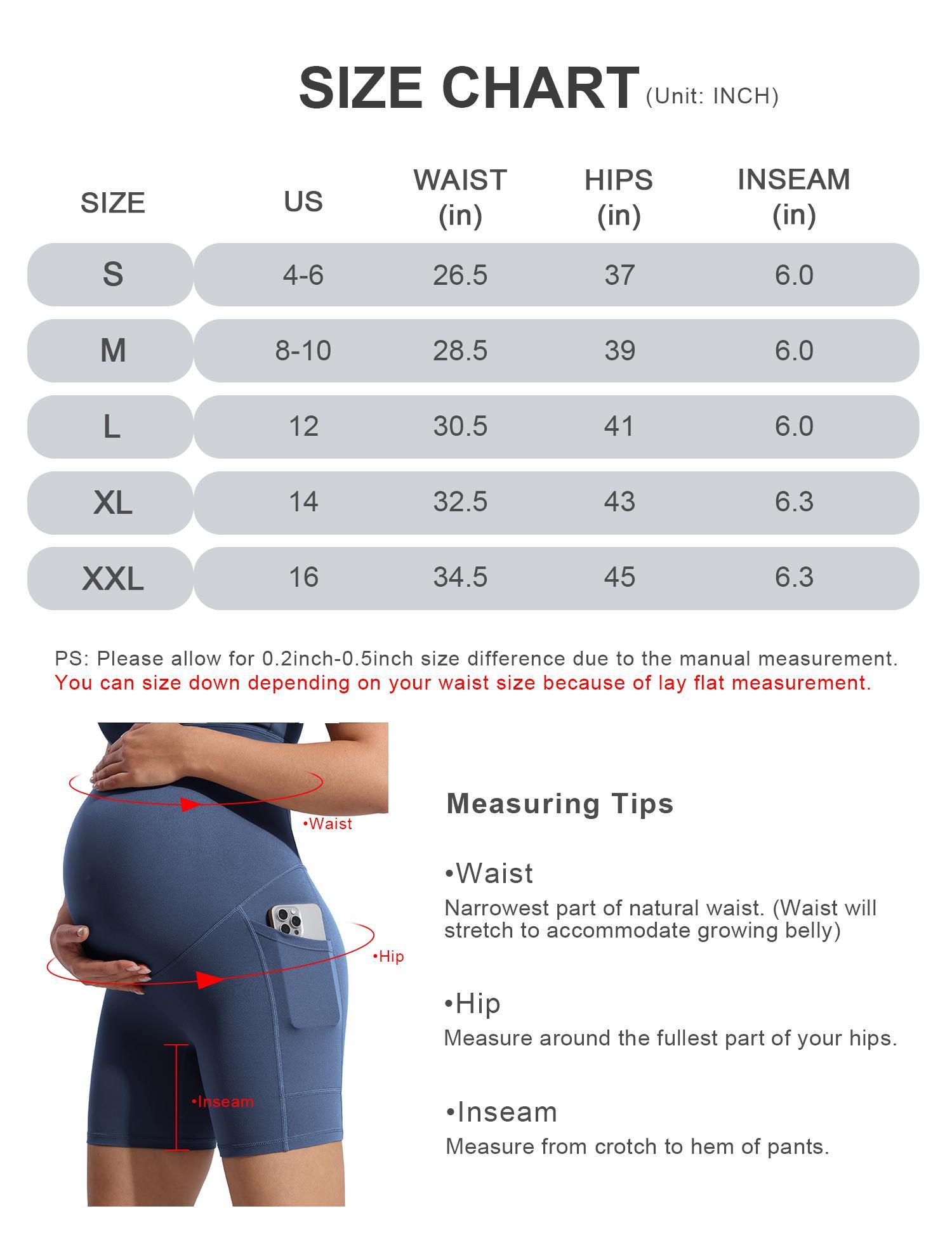 POSHDIVAH Women's Creamluxe Maternity Biker Shorts Over The Belly with Pockets - 6"/8" Summer Pregnancy Yoga Workout Short