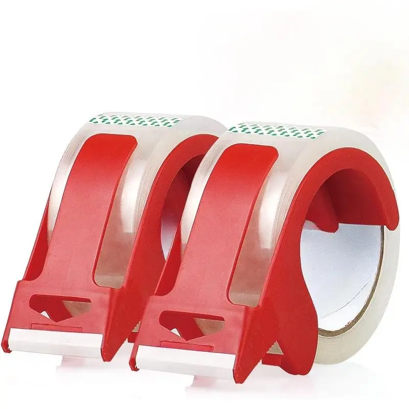 Silent Transparent Packing Tape with Dispenser, Convenient, Industrial Strength, No Noise, Ideal for Moving and Shipping, Packaging Solution, Moving Tape for Boxes