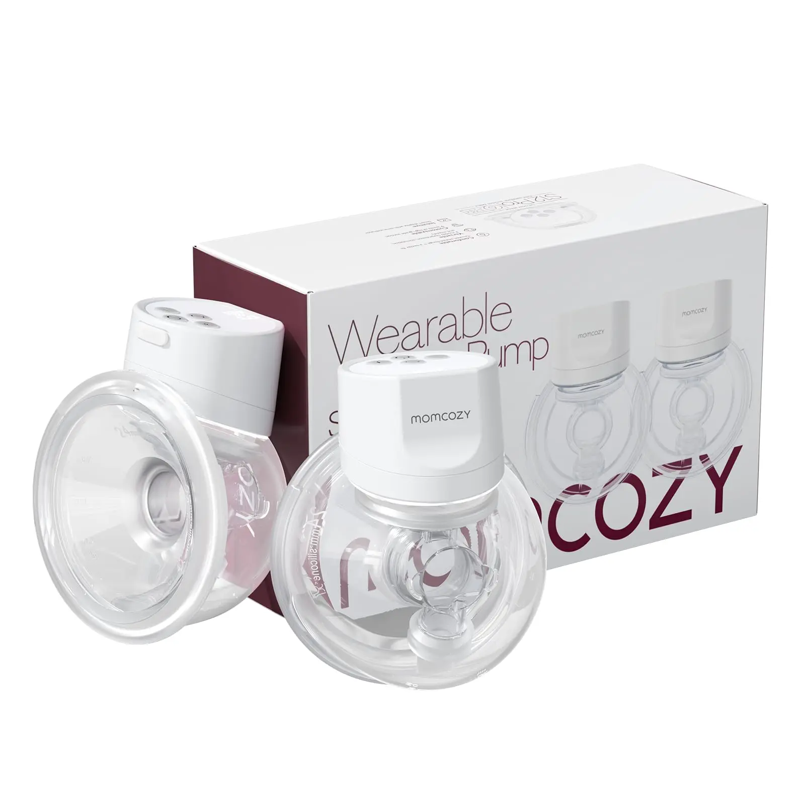 Momcozy   Hands-Free Breast Pump S12 Pro, Wearable & Portable Pump with Soft DoubleFit Flange, 3 Modes | 9 Levels Double Electric Pump, Smart Display, 24mm,A