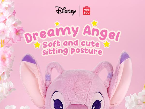[Valentine's Day] Disney Series Angel&StitchPlush Doll – Angel No.18 Sitting Figure, Cute Collectible Soft Toy Kawaii Stuffed Animal Decor Ideal Birthday Present Valentien Gift for Girlfriends Couples