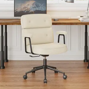Home Office Desk Chair, Ergonomic Computer Chair with Lumbar Support Adjustable Height Rolling Swivel Executive Task Armrests Chair