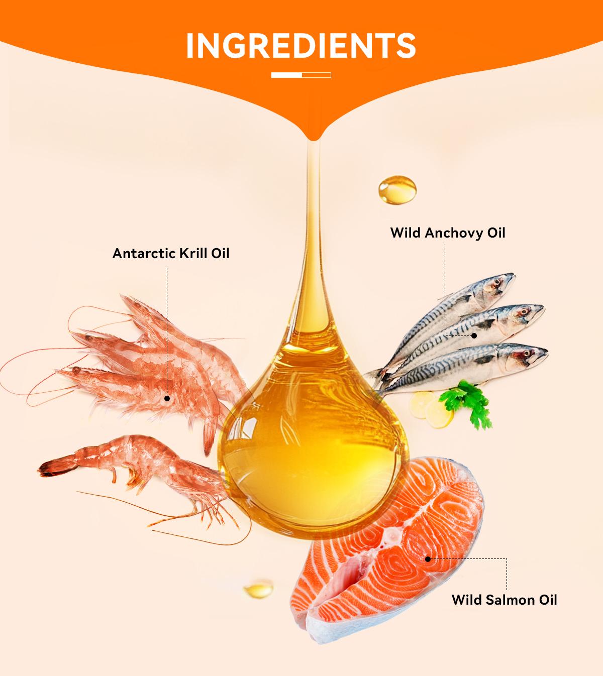 Health Supports Krill & Salmon Oil 8oz – PUAINTA Nature Oil for Dogs, Rich in Omega-3 & EPA+DHA, Supports Heart Health & Circulation, Antarctic Astaxanthin, Maintains Healthy Skin, Supports Hair, Skin, Vision & Wellness