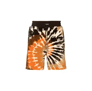 Tie Dye Polar Fleece Shorts "Orange and Brown" PS22MKS006_666