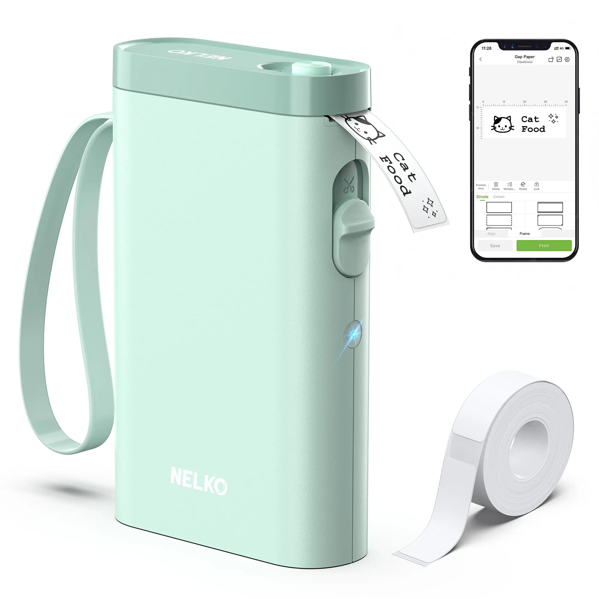 P21 Wireless Bluetooth Thermal Label Printer - Portable Thermal Label Maker for Office Organization