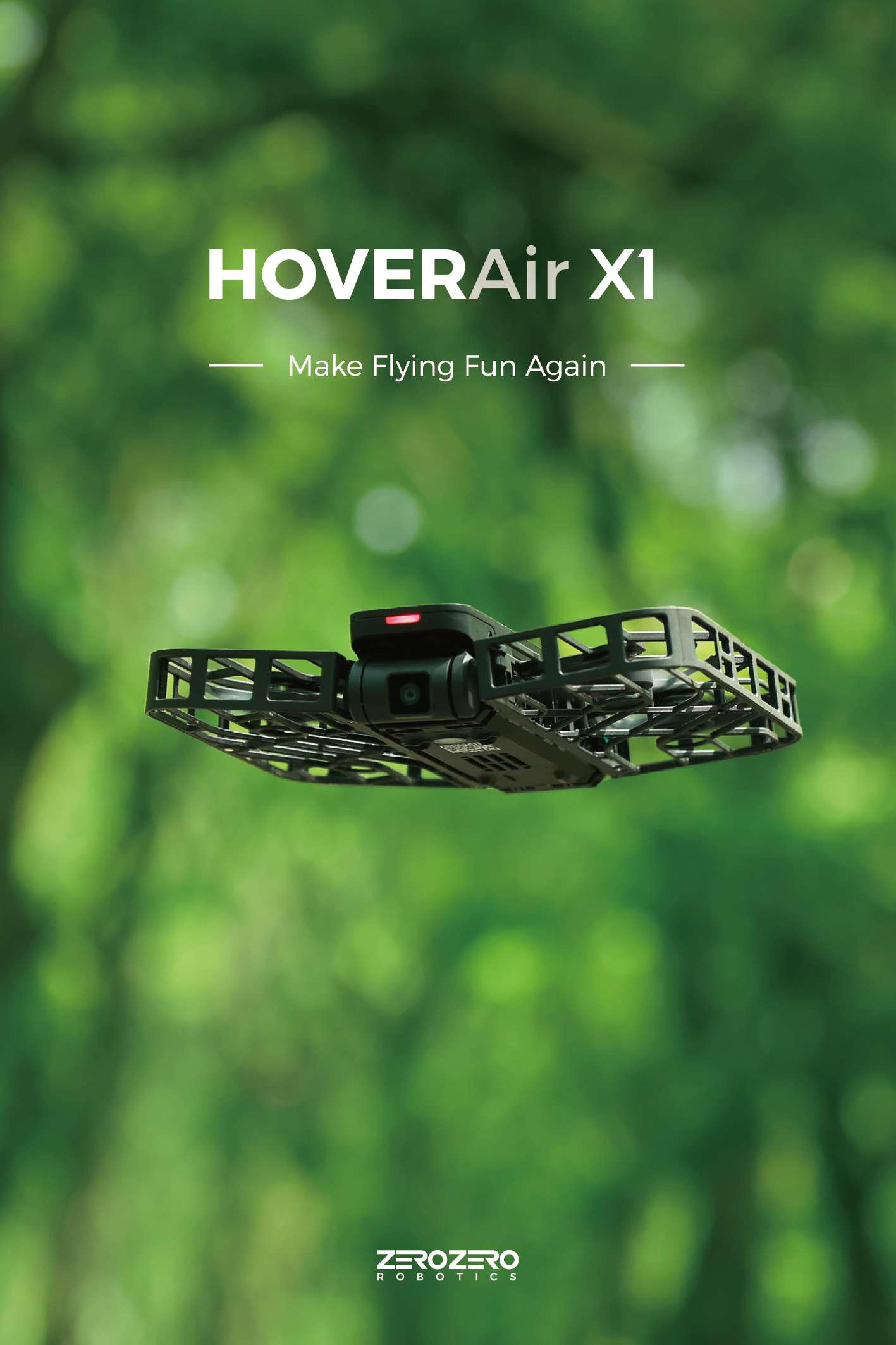 HOVERAir X1 Pocket-Sized Self-Flying Camera Lightweight Quadcopter with 5 Pre-Programmed Flights Foldable Design 125g Portable Electronic Handbag Mechanical Recording Drone