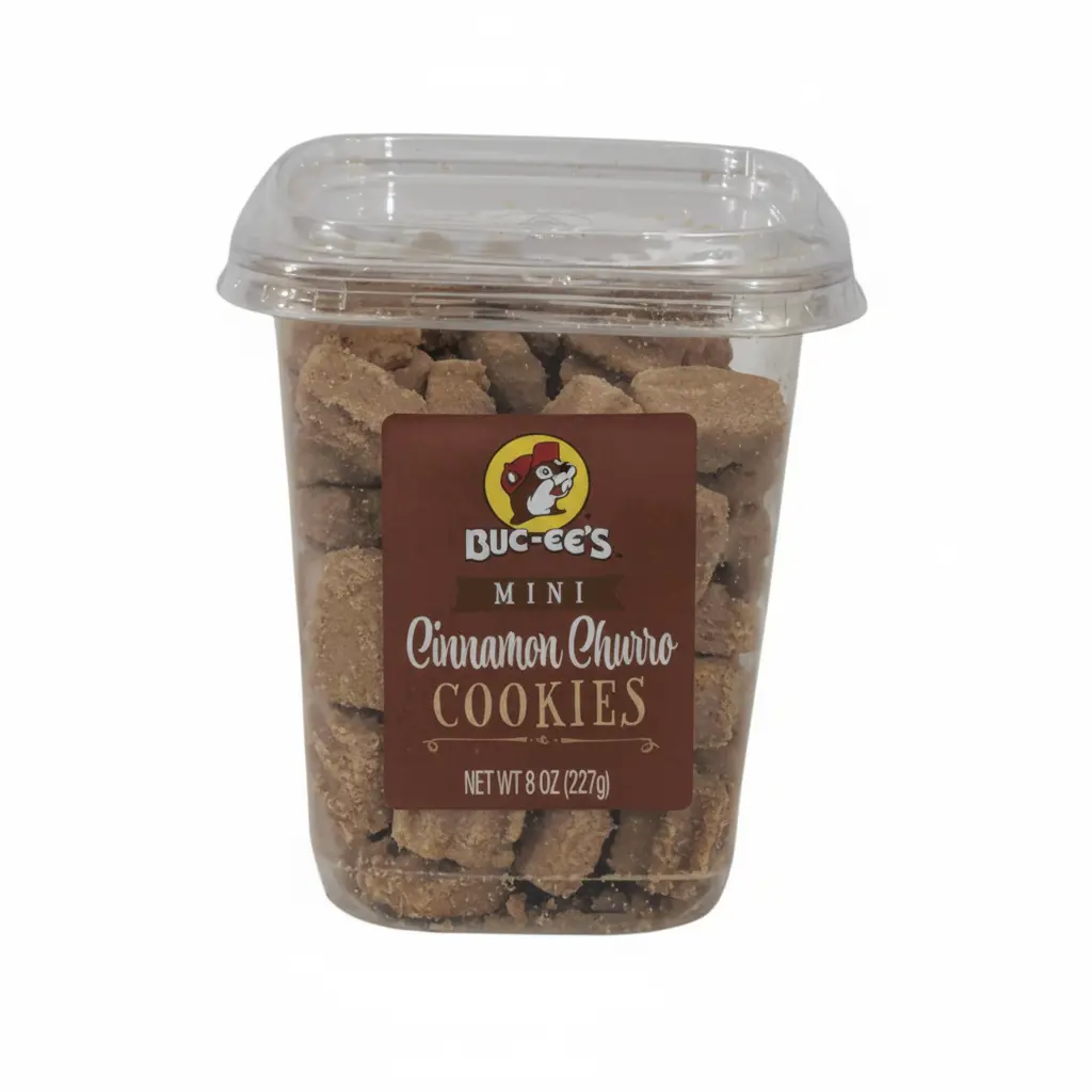 Buc-ee's Mini Cinnamon Churro Bitesized Cookies - Crunchy, Warm-Spiced Sweet Snacks for On-the-Go, 8 oz (227g)