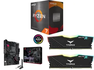 CPU Motherboard Memory Combo -  AMD Ryzen 7 5800XT Bundle with  ASUS ROG STRIX B550-F GAMING WIFI II  and Team Group TF3D416G3200HC16FDC01