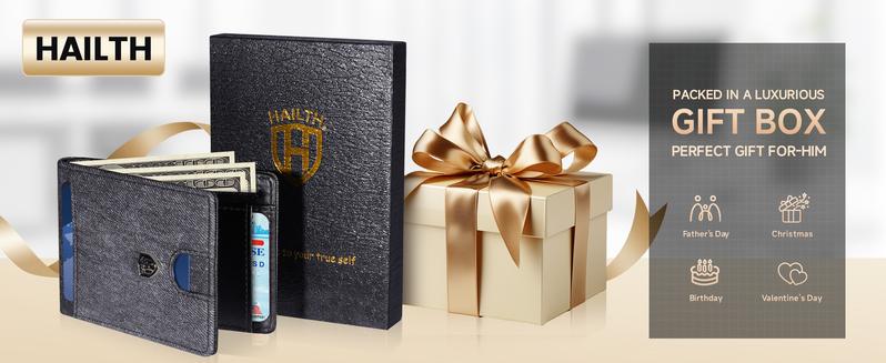 HAILTH Denim Men's Slim Wallet with RFID Blocking