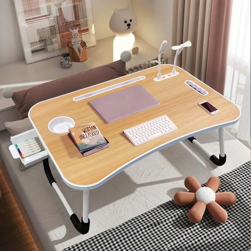 Lap Desk Bed Tray Table, Adjustable Laptop Stand for Bed with USB/ Light/ Fan/ Drawer, Portable Laptop Desk Table for Bed/ Couch/ Sofa/ Reading/ Writing, Bed Trays for Eating And Laptops Lap Desk Bed Tray Table, Adjustable Laptop Stand for Bed with USB/ Light/ Fan/ Drawer, Portable Laptop Desk Table for Bed/ Couch/ Sofa/ Reading/ Writing, Bed Trays for Eating And Laptops