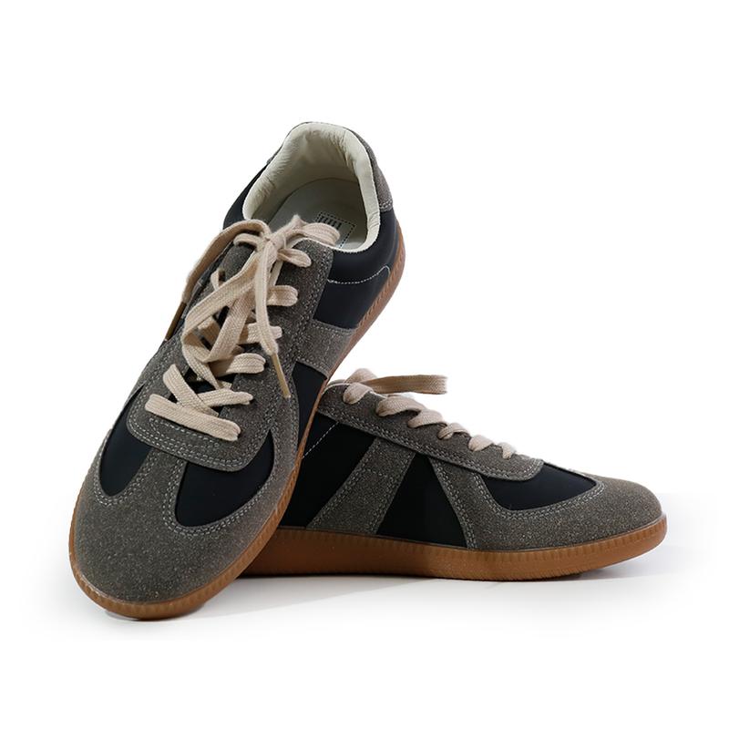 EVELLYHOOTD Men's Army Training Shoes Lace Up Casual Trainers Breathable Lightweight Non-Slip Sneakers Comfortable Running Style Shoes【Size Runs Small】