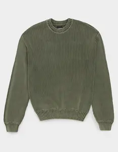 RSQ Mens Washed Crewneck Sweater