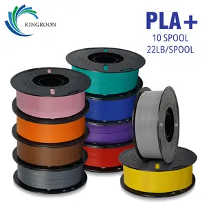 Kingroon PLA Plus Filament 1.75mm 10KG Spool High Precision +/- 0.02mm Strong Durable 3D Printer Material for Functional Prototypes