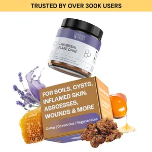 MyMagicHealer Universal Flare Care | Drawing Salve for HS, Boils, Cysts, Hemorrhoids, Pilonidal Cyst, Abscess | Anti-Chafing, Wound Care, Relief for Itching Skin w/Propolis & Egg Yolk Extract 4 oz