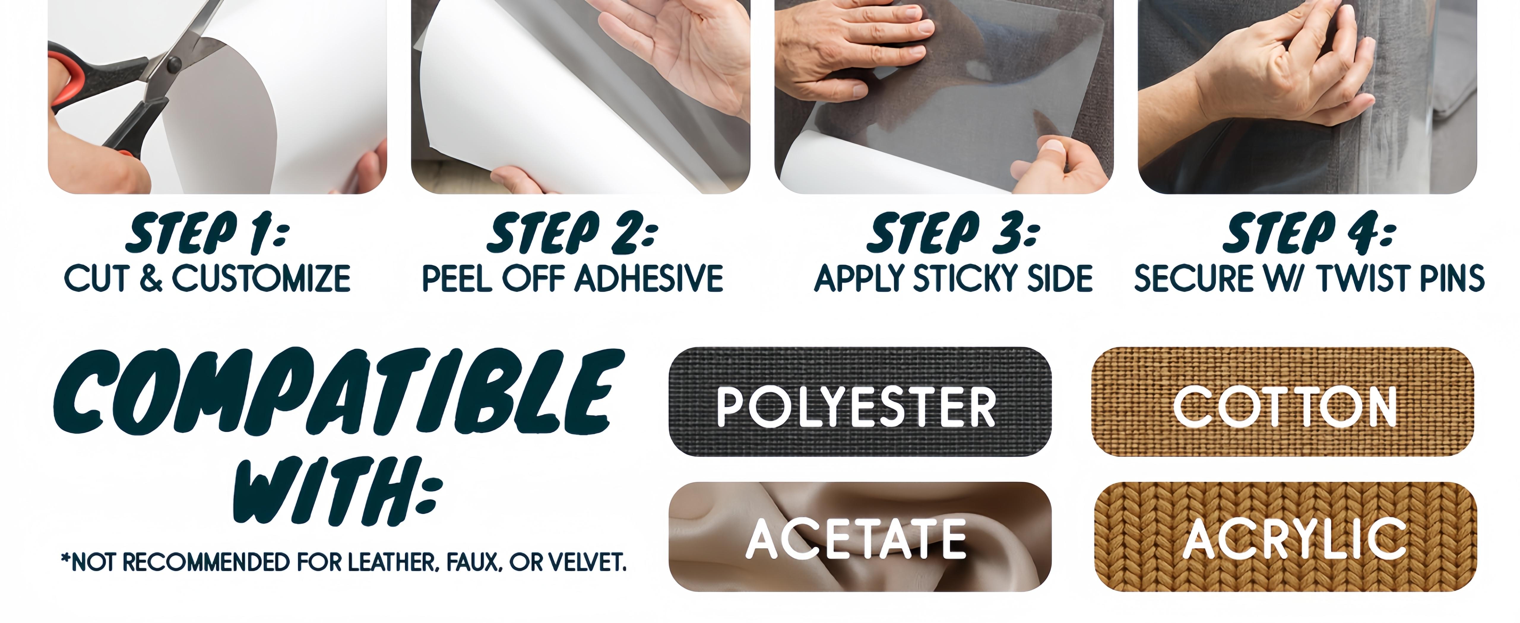 Larleaf Anti Cat Scratch Furniture Protector, 10-Pack Couch Protector from Cat Claws Easy-to-Apply Scratching Deterrent and Shield for Sofa Corners Couch, Walls, Doors- with 50 Twist Pins, Cat Deterrent, Cat Accessories, Door Scratch Protector