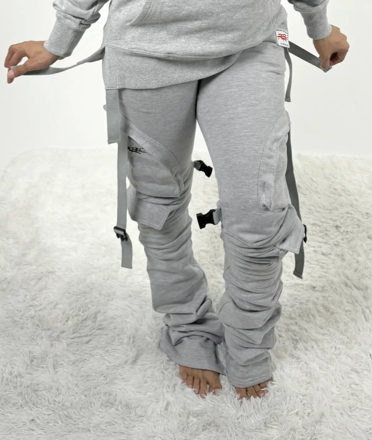 Rebellious® Clothing Co. - Women's Stacked sweatpants - Athletic Gray