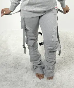 Rebellious® Clothing Co. - Women's Stacked sweatpants - Athletic Gray