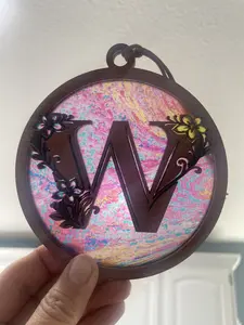 Monogram Letter W Suncatcher for Sunny Window