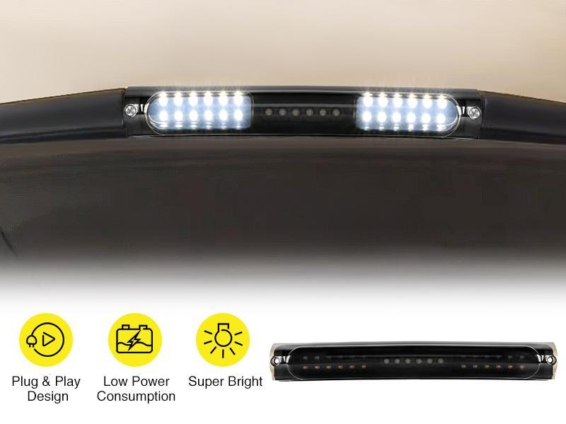 Nilight Third Brake Light Tail High Mount 3rd Stop Cargo Reverse Lights Smoked Lens Compatible with Ford F150 1997 1998 1999 2000 2001 2002 2003 F-150 Heritage 2004 Pickup Truck Rear Cab Lamp Led Backlights