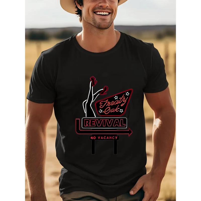 Classic boldly express style Treaty Oak Revival Cotton T shirt Unisex Trendy Unique Graphic For Women And Men Gifts For All