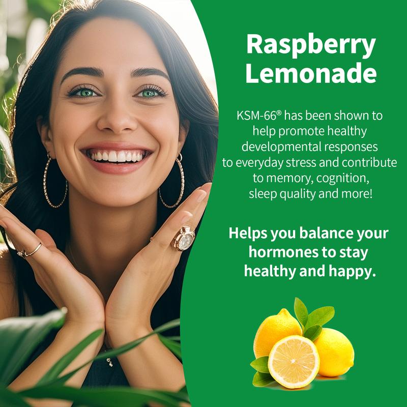 HiPlus Happycalm-Calming Raspberry lemon Gummies Mix with KSM-66 Ashwagandha, Vitamin D3, Magnesium & L-Theanine-Supports Cortisol Balance, Mood &Sleep,lmproved sleep quality,Minor tensionrelief, without drowsiness -60 Gummies