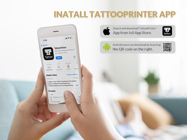 [Wormhole] Wireless Bluetooth Tattoo Stencil Printer - Portable Thermal Copier for Smartphones & PC with App Control, Long Lasting Battery, Ink-Free Technology