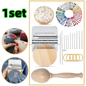 1 set DIY Weaving Repair Tool Speedweve Style Complete Mending Kit Darning Egg Weaving Tool Set with Large Eye Sewing Needles & Color Threads Beauty & Personal Care
