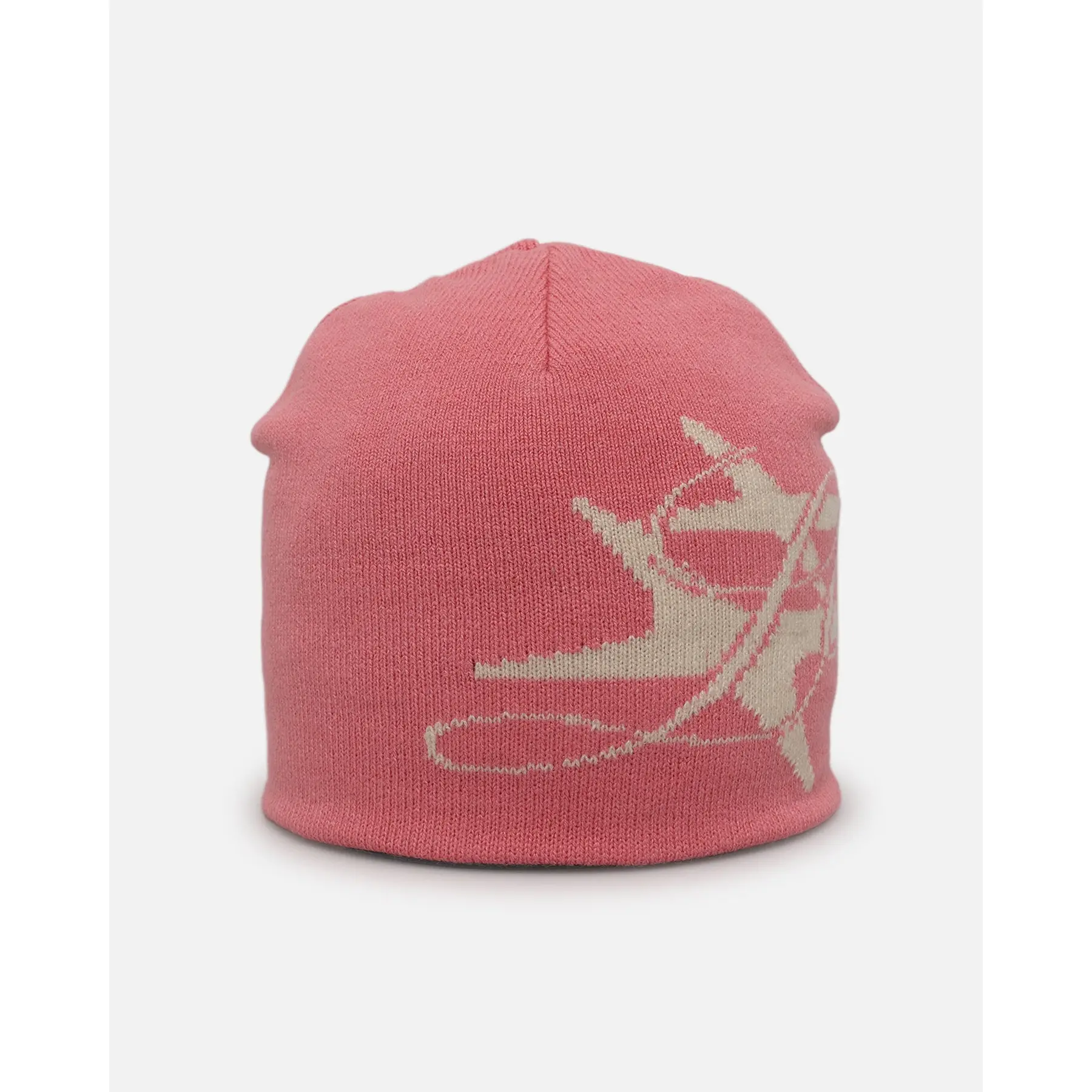 Loiter Hybrid Skull Knit Beanie Pink