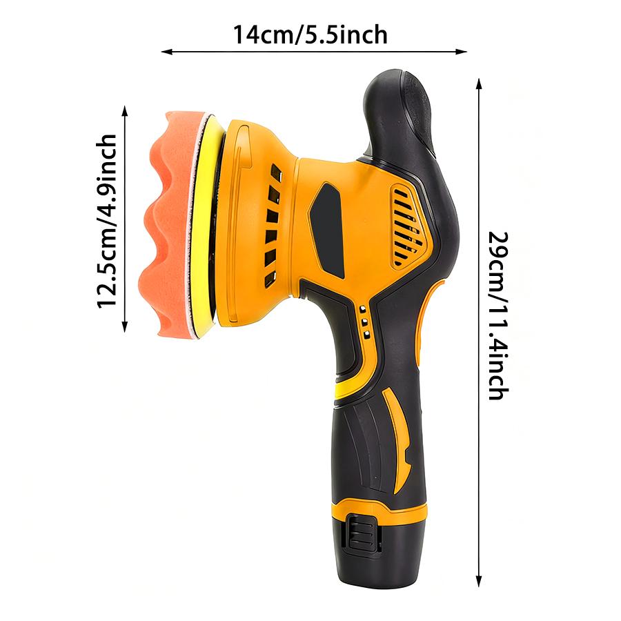 Cordless Car Buffer Polisher 6 Inch Mini Kit with 2 Pack 12V Rechargeable Batteries 8 Speed 2800-5500RPM Orbital Polisher for Car Boat Detailing Polishing Scratch Removing