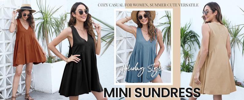 Mundoven Women’s Valentine's Day V-Neck Tank Sundress | Casual Flowy Sleeveless A-line Mini Dress with Two Side Pockets, Layer with thin sweater or Mesh Tops on Chilly Days or Wear Alone for Summer Outfits Mundoven Women’s Valentine's Day V-Neck Tank Sundress | Casual Flowy Sleeveless A-line Mini Dress with Two Side Pockets, Layer with thin sweater or Mesh Tops on Chilly Days or Wear Alone for Summer Outfits