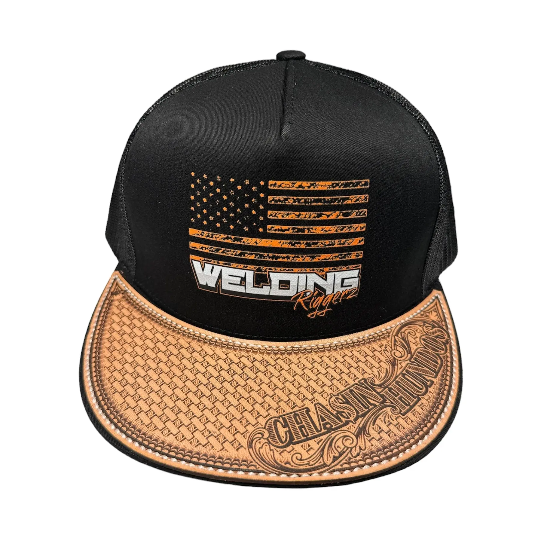 Chasin Hundos Leather Bill Hat