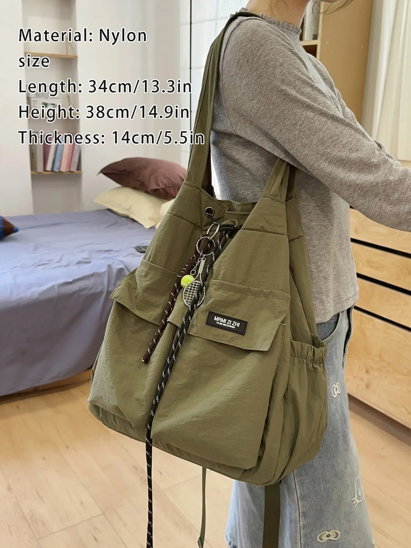 1 Pc Women's Stylish Minimalist Tote Bag for Daily Commuting, Durable Versatile Large-capacity Shoulder Bag for School Use, Elegant Commuter Bag, Casual Commuter Bag, Trendy Commuting Bag, Casual Fashion Bag, Fashionable Casual Bag