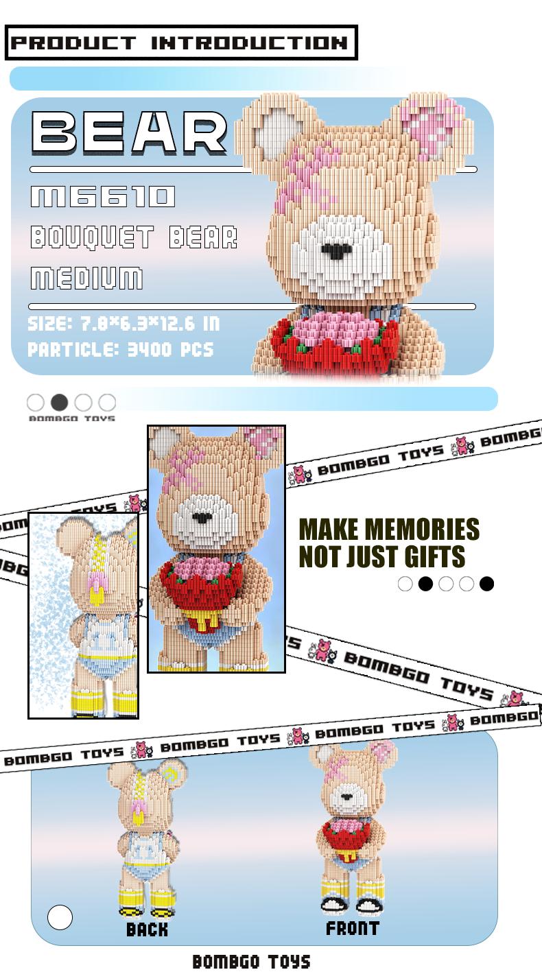 【BOMBGO】Bear Building Block,Size-Medium,3000 pcs,Bear Toys,Birthday Gift,Christmas Gift,Educational Building Blocks,Trend Decoration,Cool Gifts,Brick,Family Bonding BlackFriday Christmas 【BOMBGO】Bear Building Block,Size-Medium,3000 pcs,Bear Toys,Birthday Gift,Christmas Gift,Educational Building Blocks,Trend Decoration,Cool Gifts,Brick,Family Bonding BlackFriday Christmas