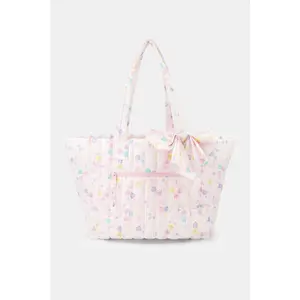 Candy Heart Stripe Quilted Tote
