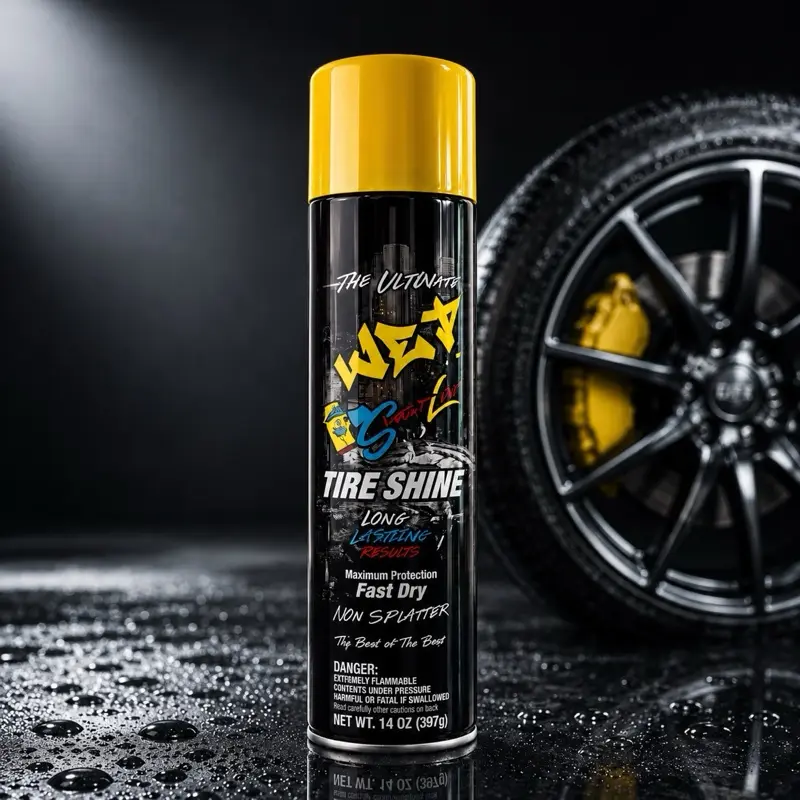 Professional Tire Shine, Automotive Tyre Care Product for Restoring Faded Tyres and Delivering a High-Gloss Finish