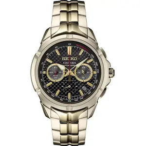 Seiko Coutura Quartz Chronograph 42.0 mm Dial Black Men's Watch (SSB438)
