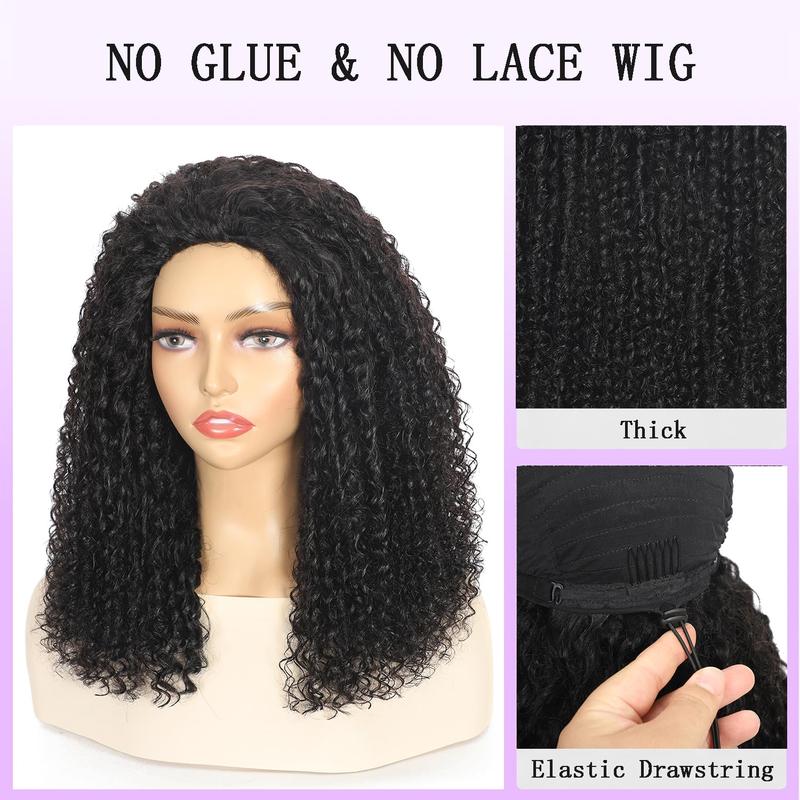 [3 in 1 Half Wig] Bling Hair Half Wig Human Hair 180% Density Glueless Wigs Human Hair Curly 3 In 1 Half Wigs for Black Women Drawstring Seamless Flip Wig Beginner Friendly FallFreshness