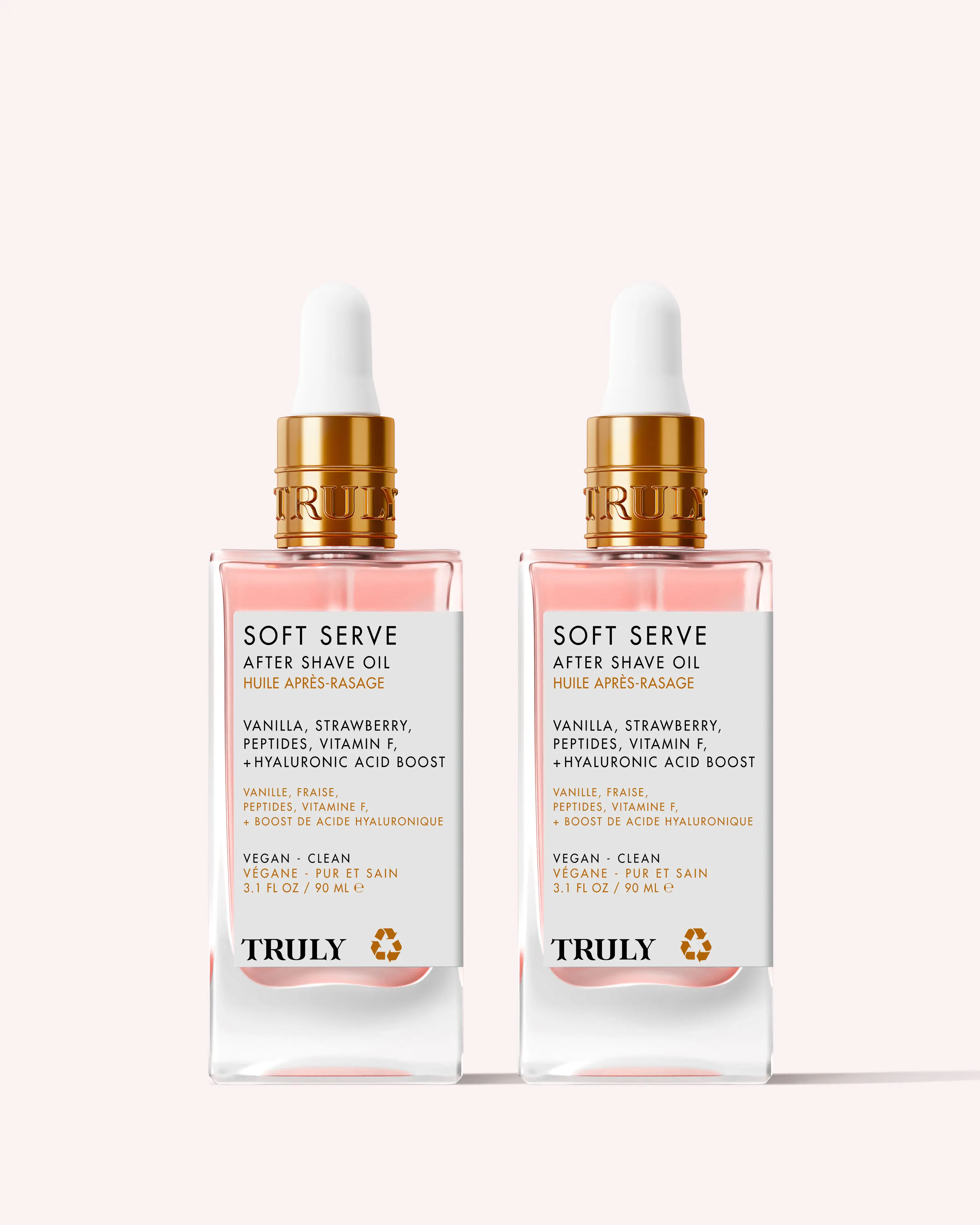 2-Pack Soft Serve After Shave Oil - Healing After Shave Treatment Strawberry & Vanilla Scent