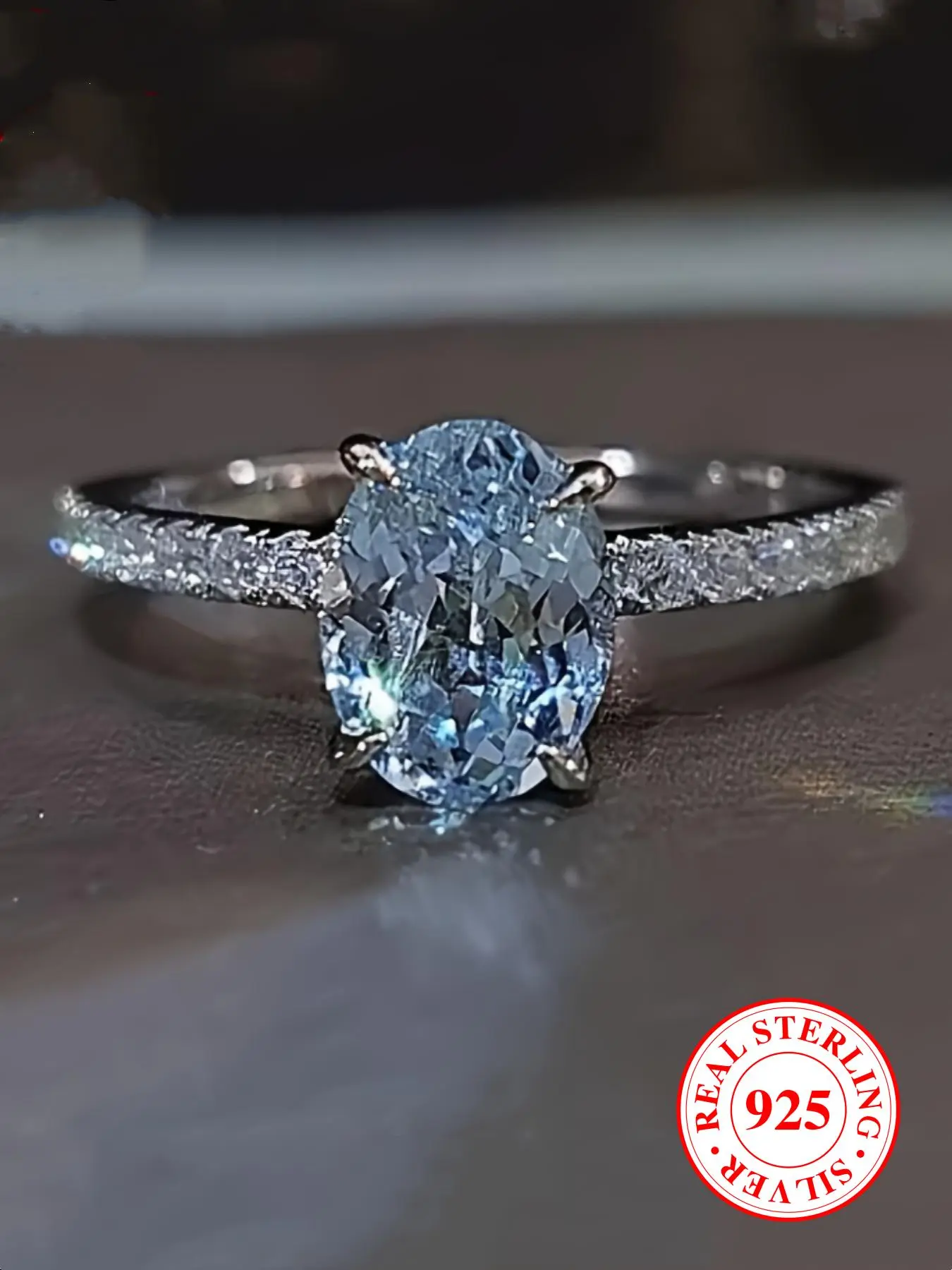 S925 Sterling Silver Elegant Artificial Zircon Emerald Cut Solitaire Ring, Elegant Fashion Rings, Beautiful Rings, Vintage Engagement Ring, Fashion Accessories for Women & Girls, Trendy All-match & Exquisite Jewelry for Birthday Gift