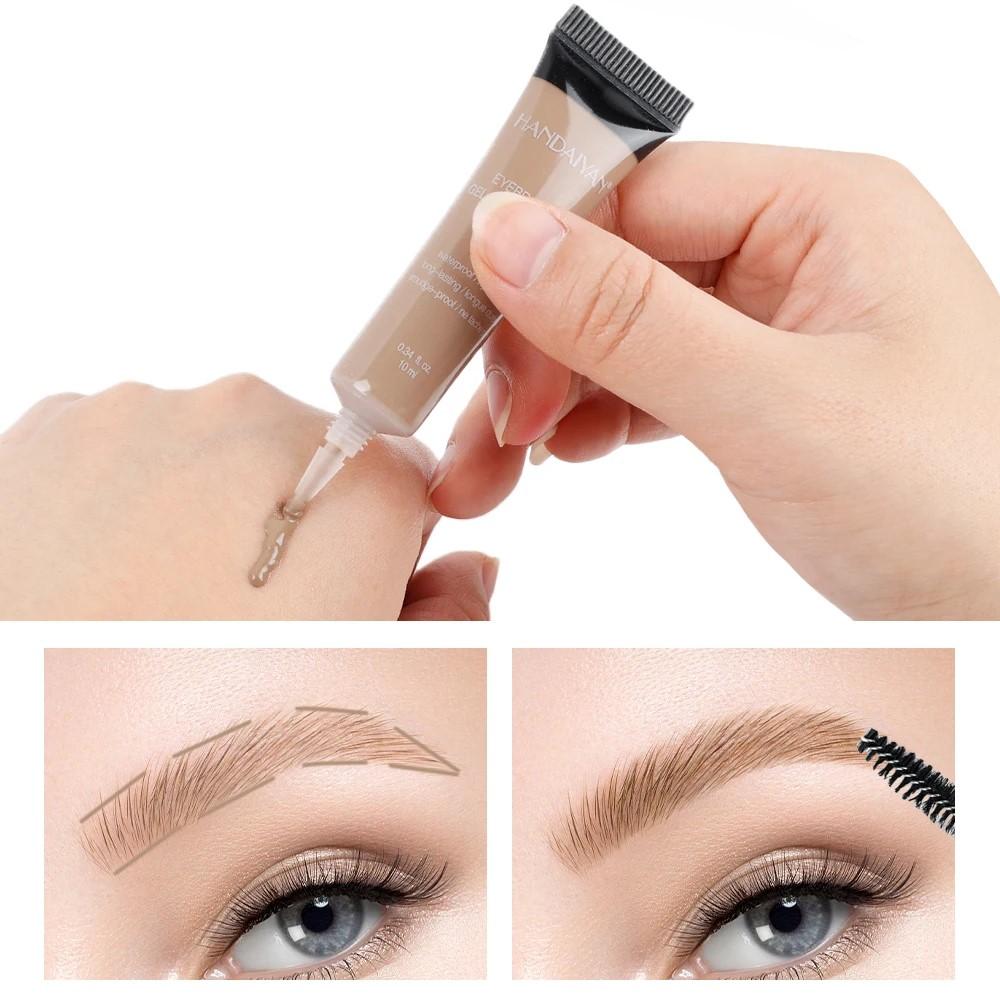 Venicare Eyebrow Dye Tint Waterproof Pour Eyebrow Gel Mascara Cream with Brush Kit 10ml