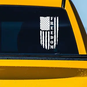 Freedom American Flag Vertical Car Decal