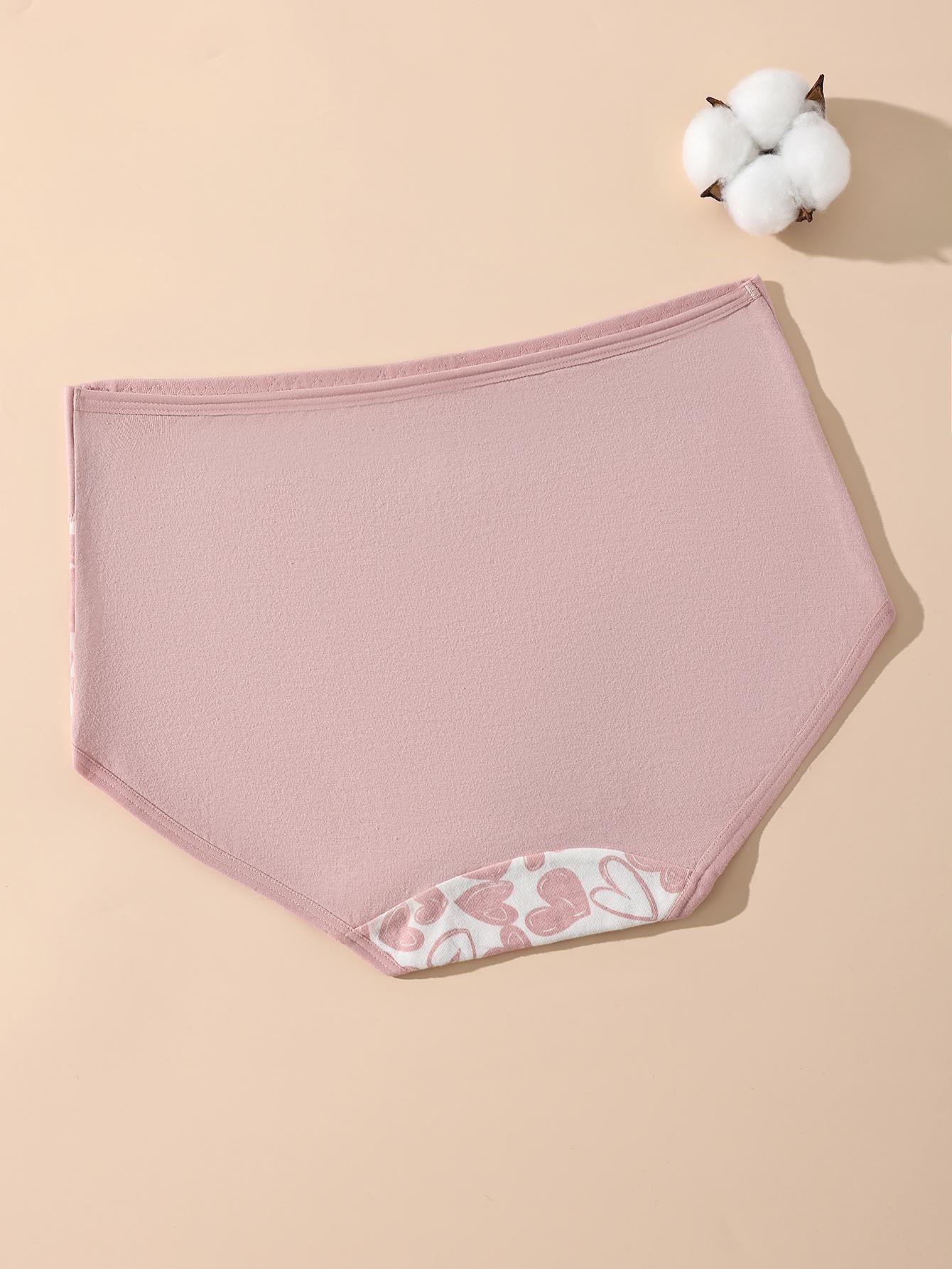 Hotcom 4/6/8/10 Pack Ladies Large Plus Size XS-XXXXL Pure Cotton High Waisted Tummy Control Panties Fresh Full Print Cute Comfort Soft Seamless Underwear Women's Everyday Wear Aesthetics Hipster Briefs Multipack summerwins,summerwins
