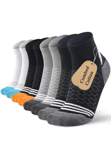 4 Pairs Men's Badminton Socks Cotton Summer Professional Anti-Slip Sports Socks for Teens Running  Marathon  Basketball