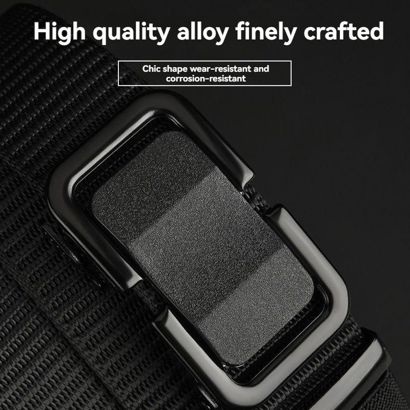 Men's Automatic Buckle Belt – No Hole Punch, Easy Adjust, Stretch Comfort for Business & Casual Wear