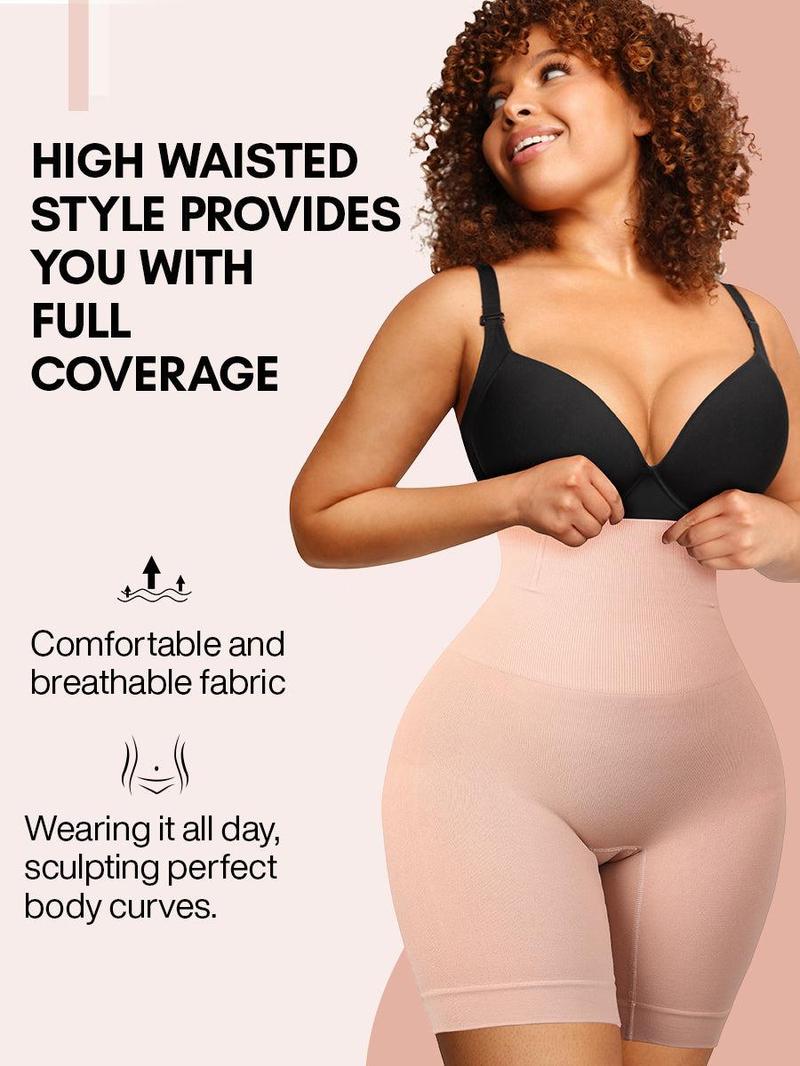 LOVERBEAUTY High-Waisted Mid-Thigh Short  Shaperwear Tummy High Waisted  Tummy Control Panties Seamless Shapewear Comfort Fitted Garment