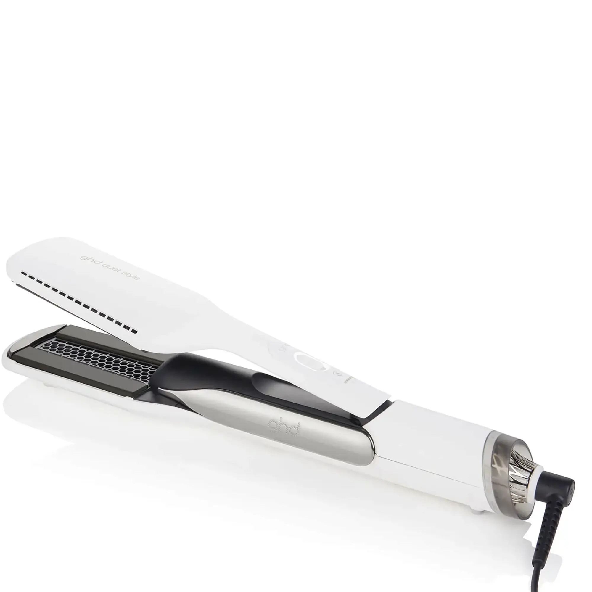 GHD Duet Styler 2-in-1 AC Power Hot Air Styler, Blowout Hair Tool, Heat-Dry Function, Transforms Wet Hair to Smooth Styles, Reduces Energy Waste - White, Hair Styling
