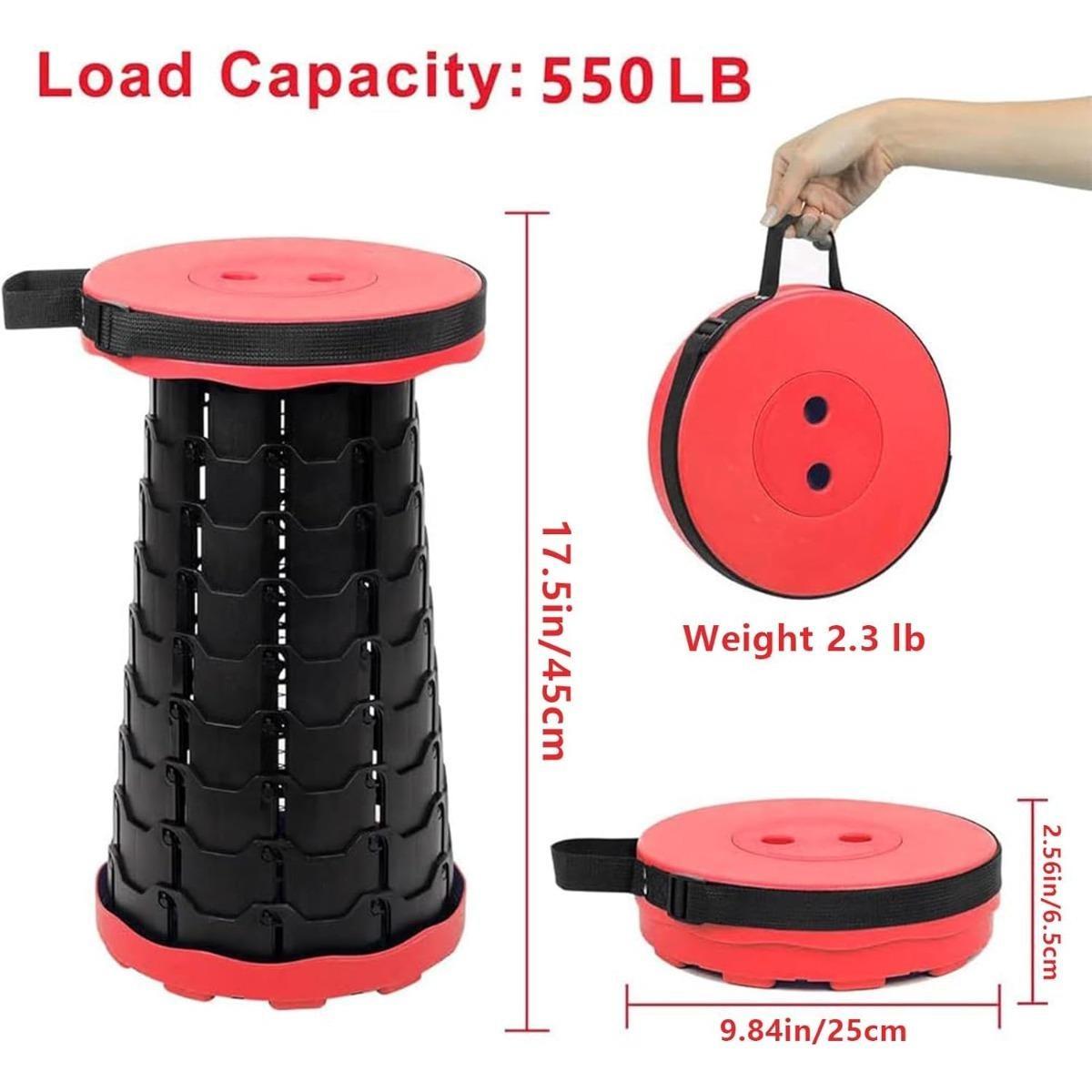 Collapsible Stool, Lightweight But Sturdy, Portable Retractable Folding Telescoping Foldable Camping Stool for Adults Outdoor Fishing Hiking Travel BBQ Collapsible Stool, Lightweight But Sturdy, Portable Retractable Folding Telescoping Foldable Camping Stool for Adults Outdoor Fishing Hiking Travel BBQ