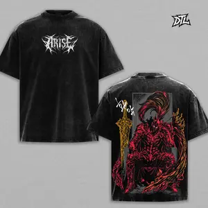 [Hoodie, Sweater, T-Shirt]Igris The Blood-Red Commander Arise Solo Leveling Sung Jinwoo Shadow Army Aesthetic Vintage Washed Hoodie & Tee Unisex Oversize Heavyweight Cotton T-shirt graphic